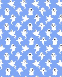 Halloween Ghosts-blue