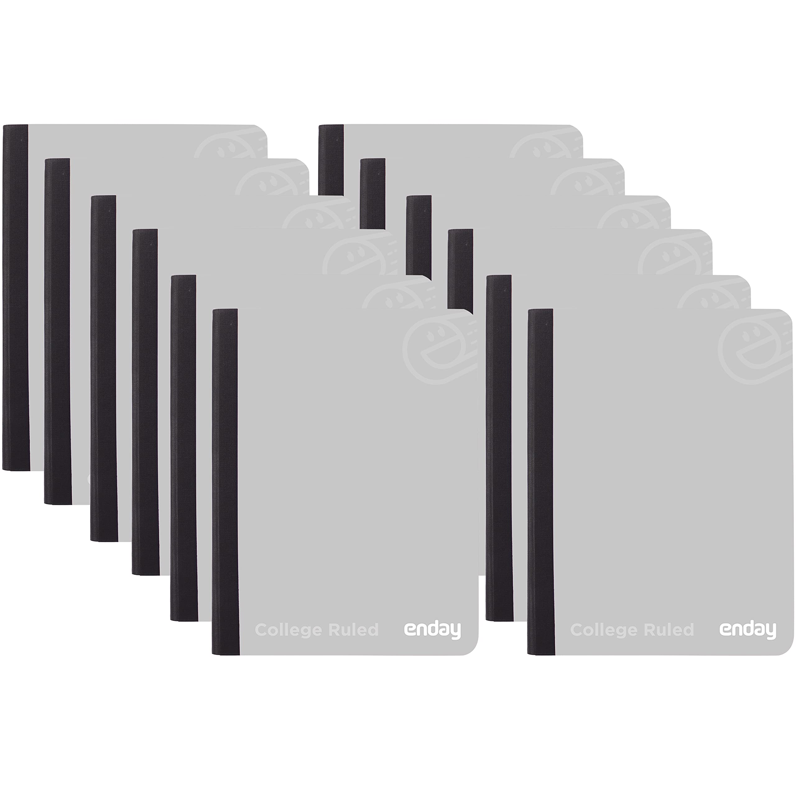Enday 48-Pack College Ruled Composition Notebooks - 100 Sheets, Grey Hard Cover, Premium Lined Paper for School, Office & Journaling - Bulk Pack of Durable Writing Notebooks for Students & Professionals