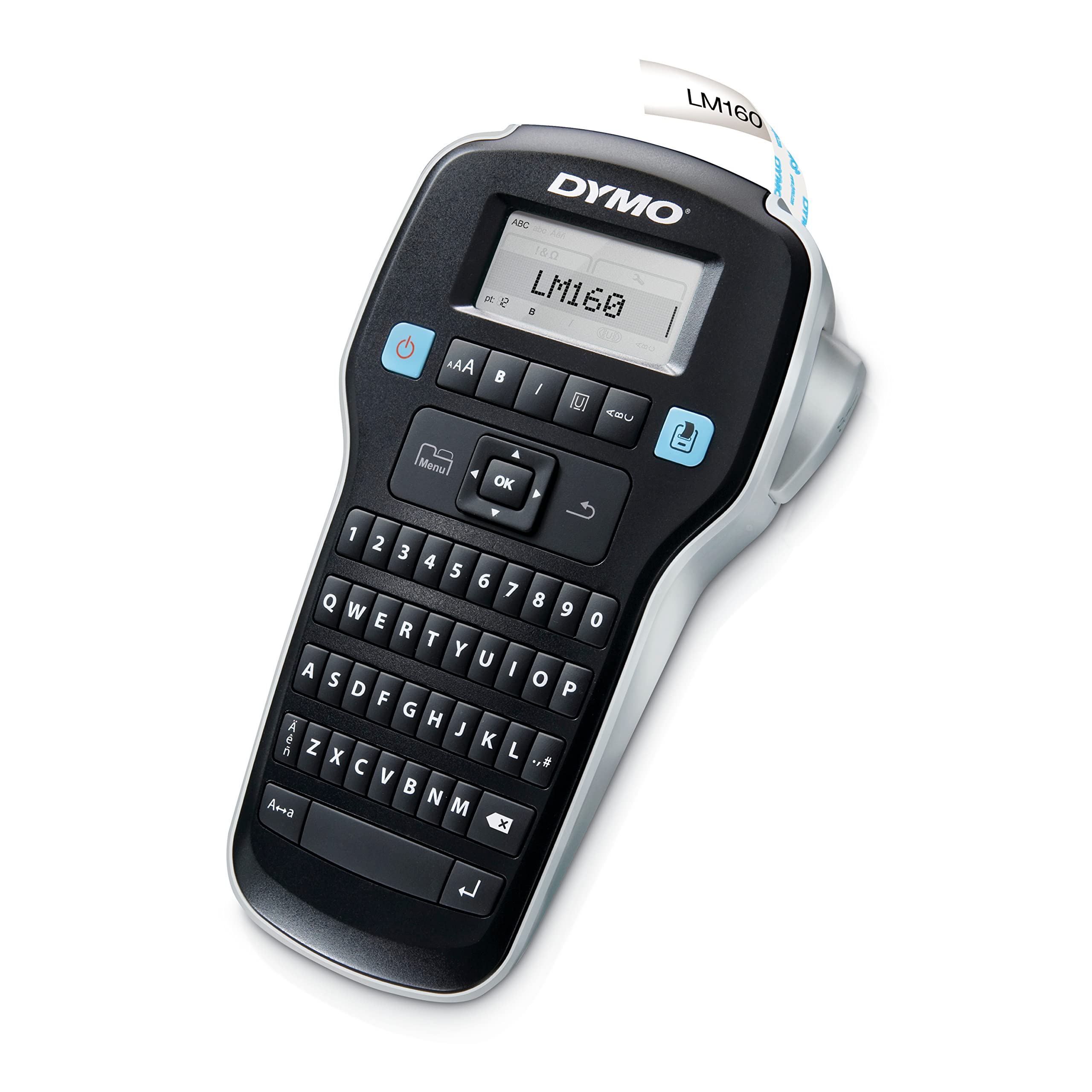 DYMO LabelManager 160 Portable Label Maker with QWERTY Keyboard - Easy-to-Use Label Printer for Home & Office Organization - Large Display & One-Touch Smart Keys - Perfect for Filing, Storage & Craft Projects (Black)