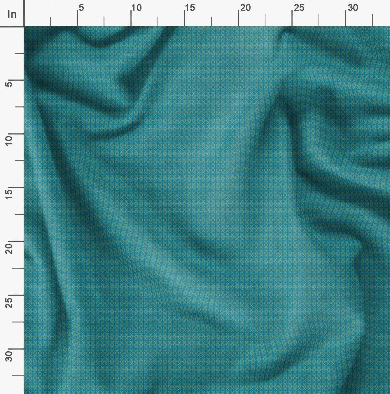 Soimoi Moss Georgette Blue Fabric by The Yard - 42 Inch Wide Filigree Damask Print Material - Elegant Printed Fabric for Dresses, Scarves & Home Decor Projects