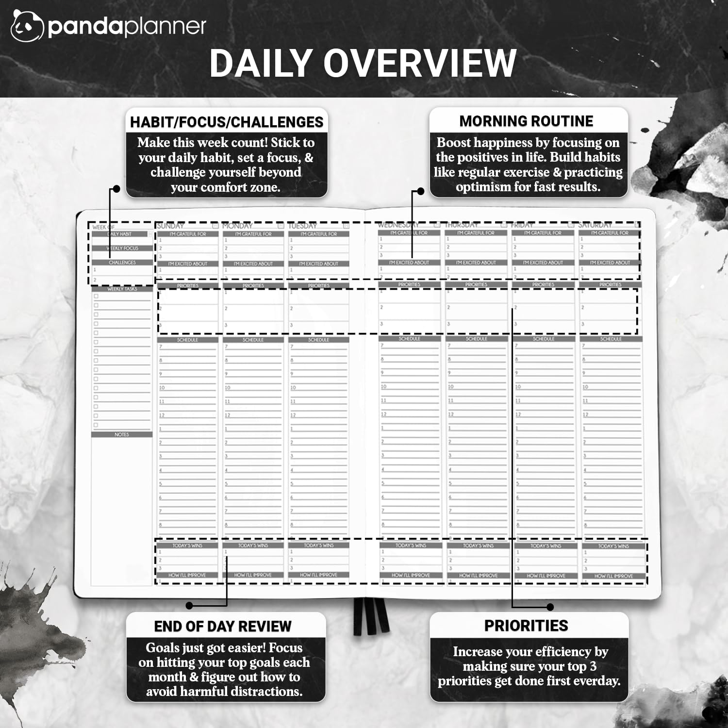 Panda Planner 2025 Undated Weekly Planner - 8