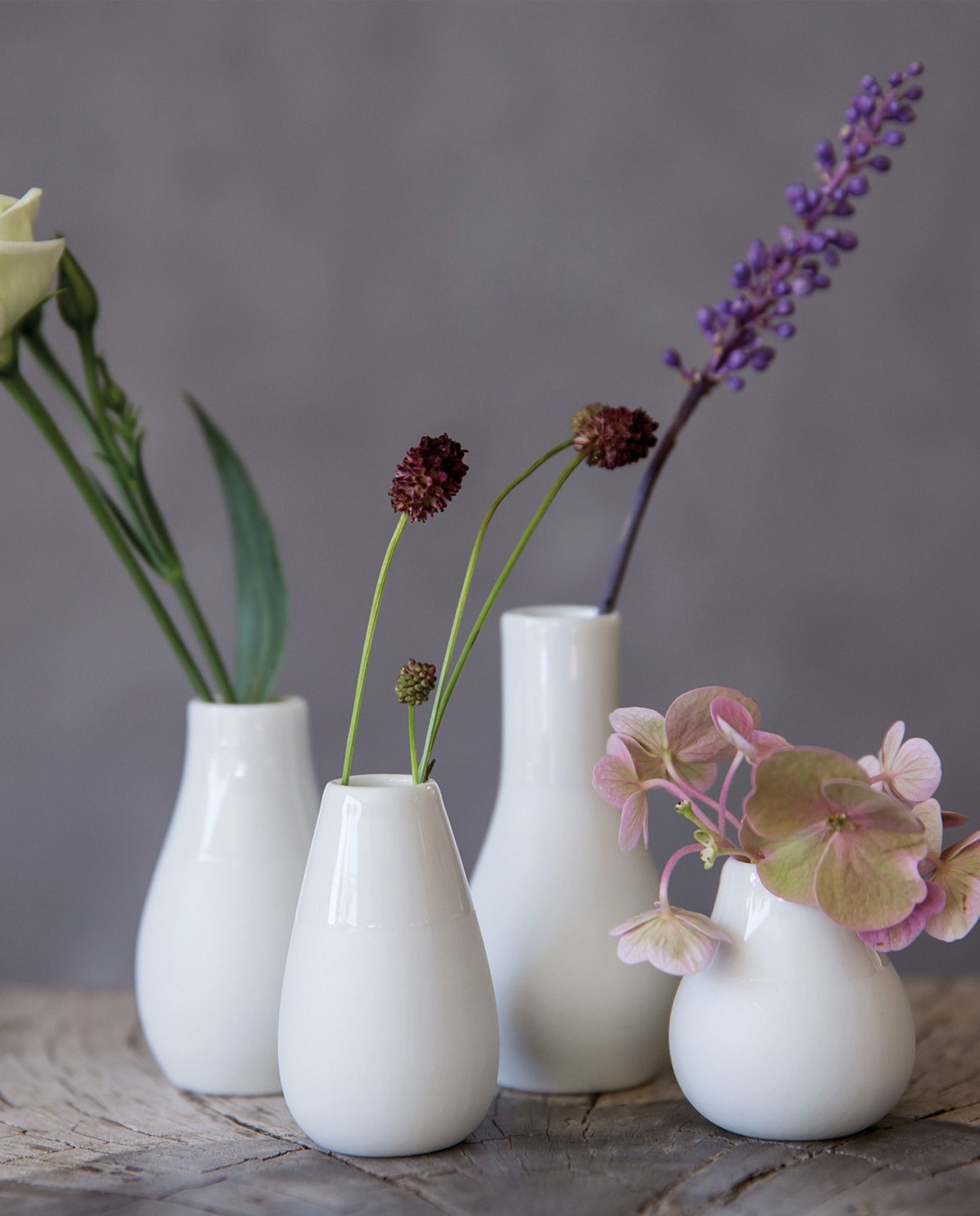 Mini Vases Set of 4 - Small Decorative Flower Vases for Home Decor, Wedding Centerpieces & Tabletop Arrangements