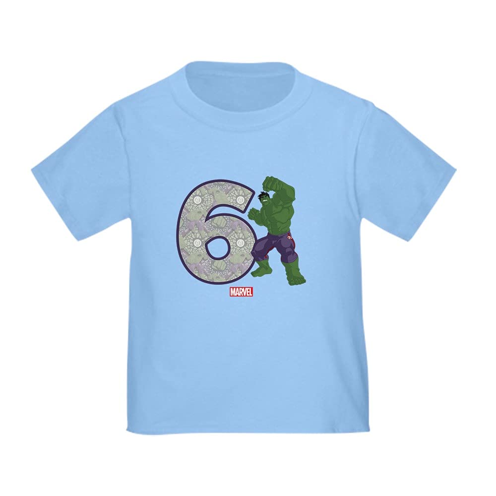 Hulk Birthday Toddler T-Shirt for 6 Year Old Boys - Superhero Themed Kids Tee for Birthday Parties & Playdates