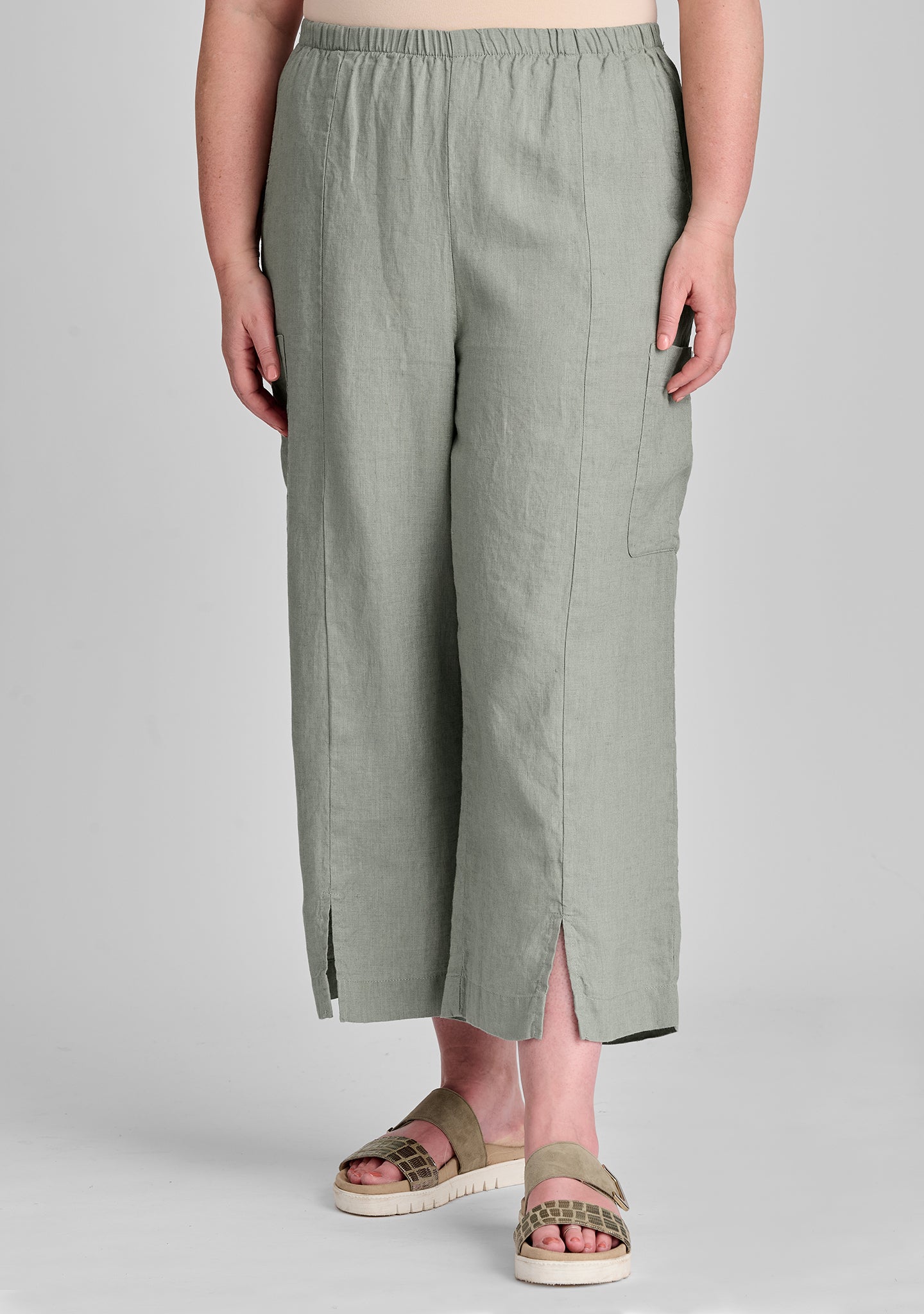 Breathable Linen Pants for Women - Comfortable Elastic Waistband, Loose Fit Casual Trousers - Perfect for Summer, Yoga, Travel and Lounge Wear