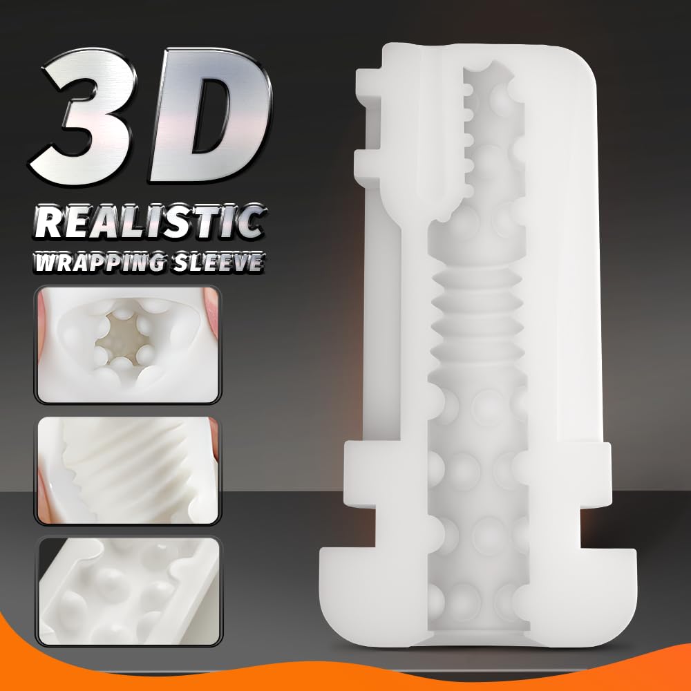 Realistic 3D Textured Automatic Male Masturbator Cup - Thrusting, Sucking, Vibrating & Heating Adult Sex Toy with Erotic Voice | Perfect for Solo Pleasure, Stress Relief & Intimate Couples Play