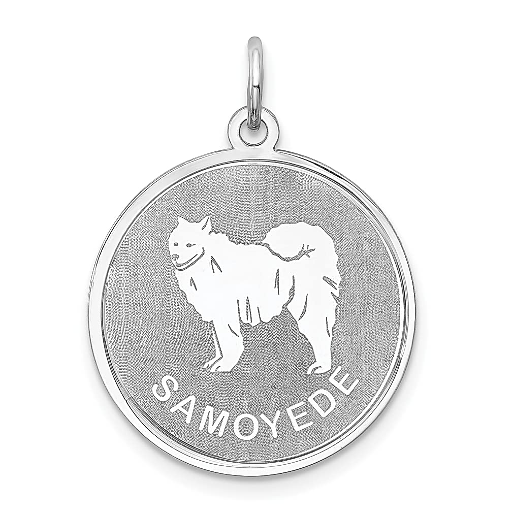 925 Sterling Silver Samoyed Dog Necklace - Elegant Animal Jewelry Gift for Women, Perfect for Pet Lovers