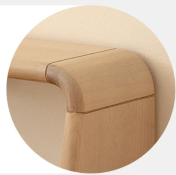 Solid Wood Nightstand with Built-in Night Light - Birch & Beech Wood Bedside Table for Bedroom, Living Room, or Nursery - Modern & Functional Furniture for Small Spaces