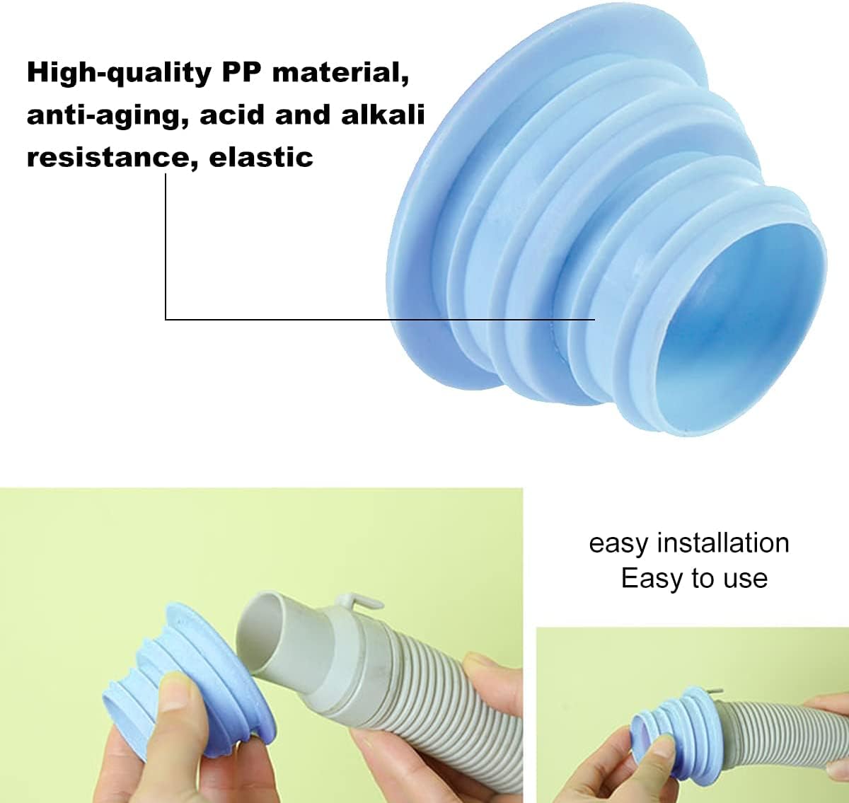 OLWICK® 2-Pack Silicone Hose Deodorant Drain Pipe Plug Sewer Seal Ring - Universal Fit for Washing Machine, Laundry Room, Bathroom & Bathtub - Prevents Odors & Leaks - Durable Waterproof Seal for Home Plumbing