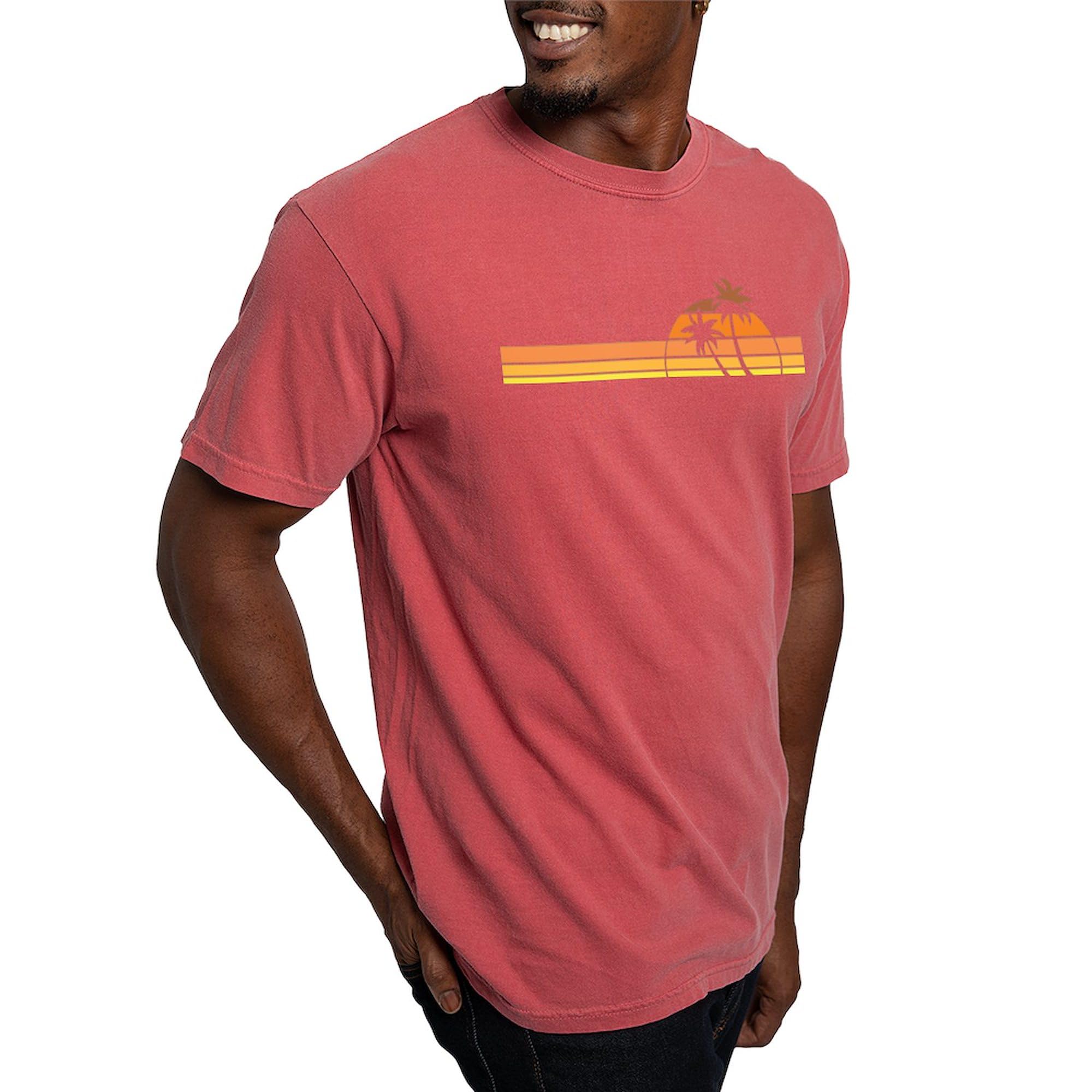 Comfort Colors Men's Beach White T-Shirt - Soft Cotton Casual Tee for Summer Outings & Beach Vacations
