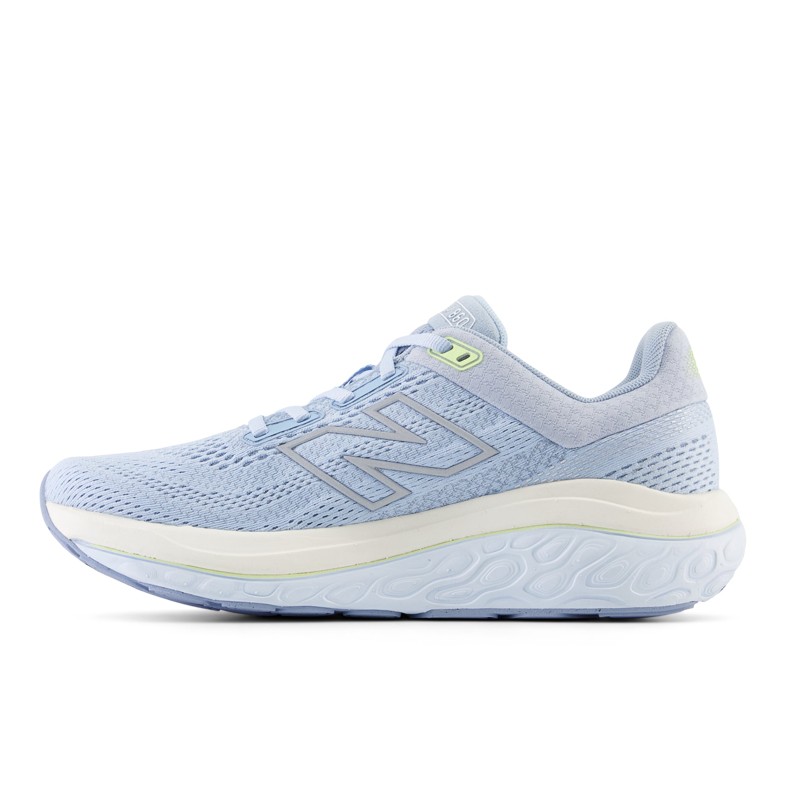 New Balance Women's Fresh Foam X 860v14 Running Shoes - Light Chrome Blue/Limelight - Stability & Cushion for Long Distance Running, Jogging & Gym Workouts
