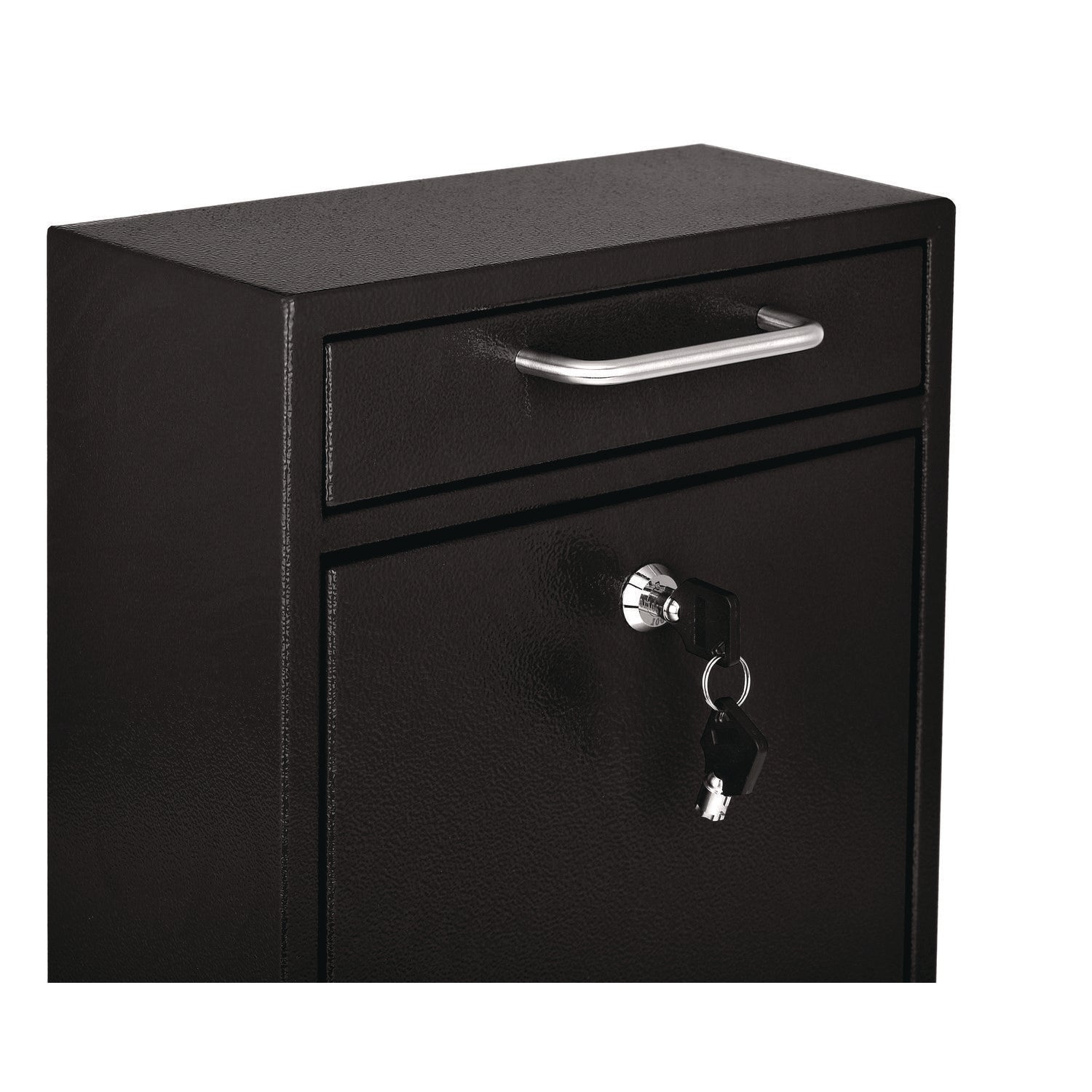 AdirOffice Medium Ultimate Wall Mounted Mailbox - 10.4 x 4.5 x 12 Inches, Black - Weatherproof Outdoor Mail Organizer for Home, Office & Apartment Use