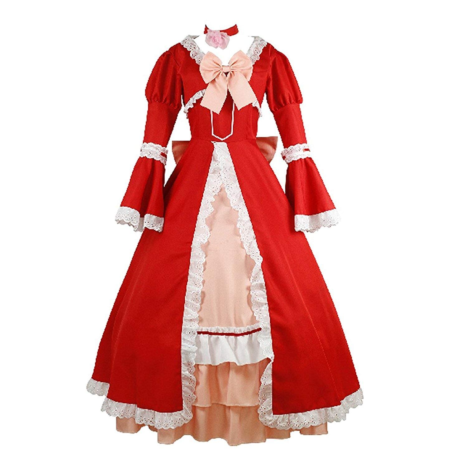 LYLAS Women's Halloween Anime Red Dress Cosplay Costume - Sexy Vampire Costume for Anime Conventions, Halloween Parties & Cosplay Events