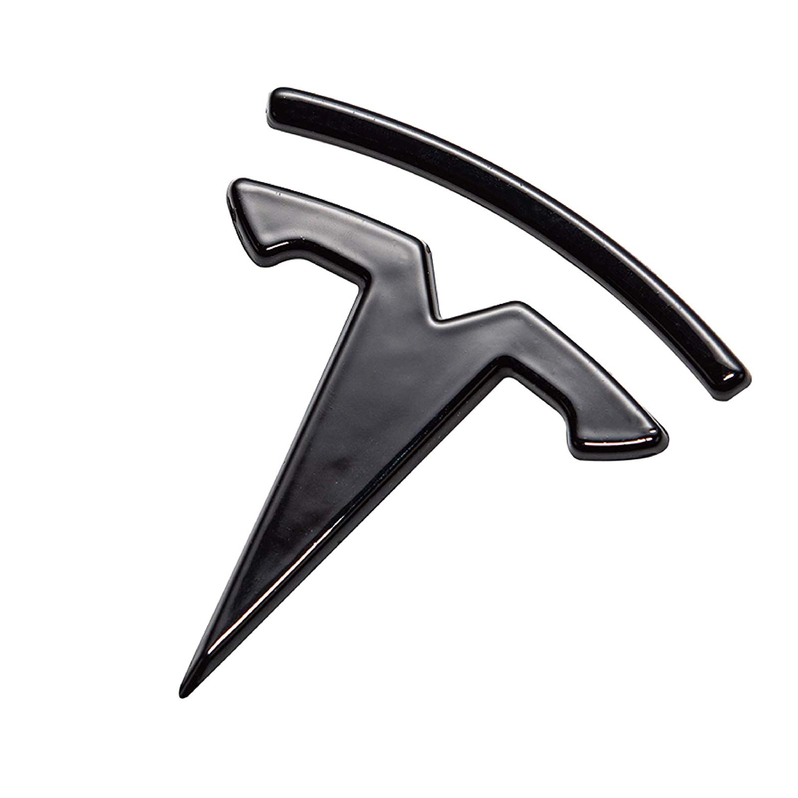 Chuangzhi Tesla Trunk Emblem Sticker - High Quality Rear Tailgate Badge Decal Accessory for Model 3/Y/S/X (Bright Black) | Perfect for Customizing & Personalizing Your Tesla