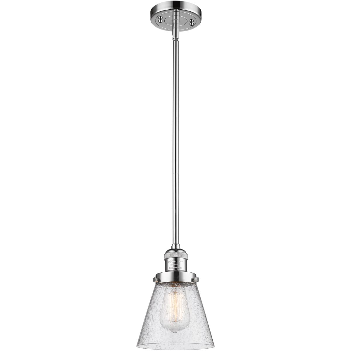 Innovations 201S-PC-G64-LED Modern LED Mini Pendant Light - Energy Efficient Dimmable Hanging Fixture for Kitchen Island, Dining Room & Bedroom Lighting