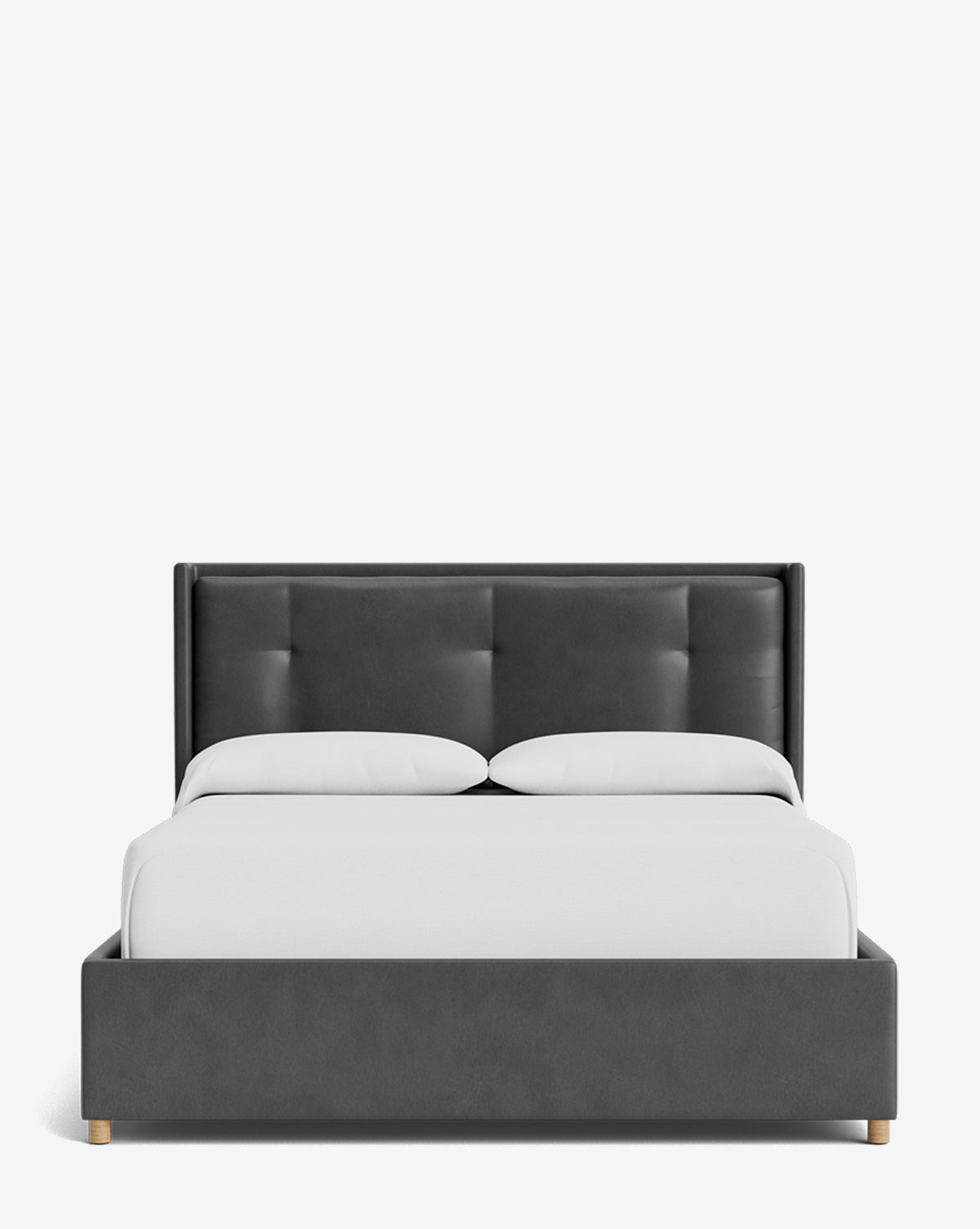 Low Profile Ria Bed Frame with Minimalist Headboard - Perfect for Small Spaces, Modern Bedrooms & Studio Apartments