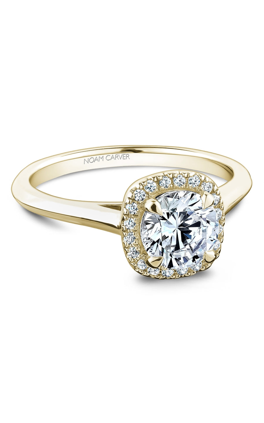 Noam Carver 14K White Gold Bridal Engagement Ring with Diamond Accents - Perfect for Proposals, Weddings & Anniversaries | Elegant & Timeless Jewelry Gift for Her