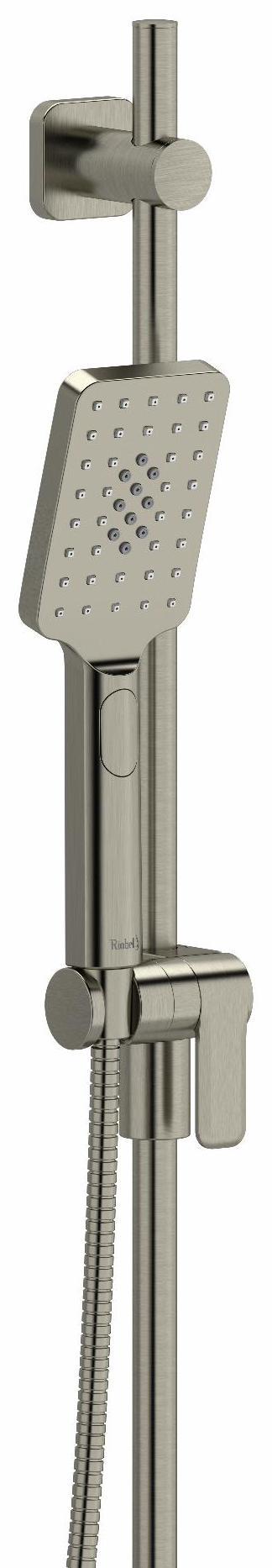 4-Function Handheld Shower Head with 36-Inch Adjustable Slide Bar - Brushed Nickel Finish (4835BN RIOBEL) - Perfect for Bathroom Renovation & Spa-Like Shower Experience