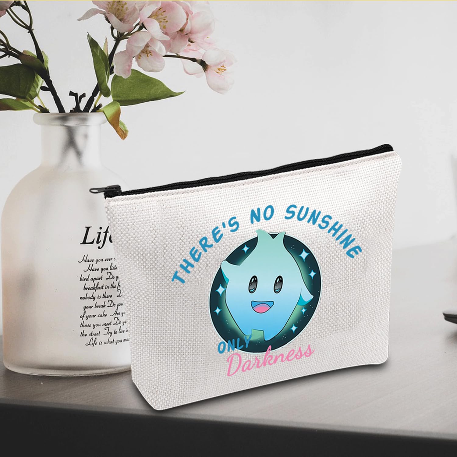 Luna Star Cosmetic Bag - No Sunshine Only Darkness Themed Makeup Pouch for Movie Lovers | Lumalee Blue Anime Inspired Gift | Perfect for Travel, School & Cosplay Accessories