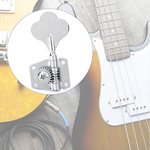 VBESTLIFE Electric Bass Machine Heads - Premium Open Gear Tuners with Knobs for Precise String Tuning (Set of 4) - Perfect for Electric Bass Guitar Maintenance & Replacement - Ideal for Musicians, Performers & DIY Guitar Repair