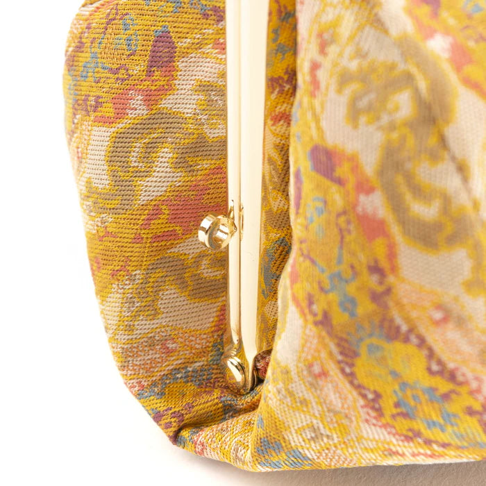 Handmade Kyoto Nishijin Silk Dragon Pouch - Japanese Traditional Cosmetic & Makeup Bag, Travel Toiletry Organizer, Stationery Holder, Gamaguchi Style Bag-in-Bag for Women's Accessories - Perfect for Daily Use, Gift Giving & Cultural Enthusiasts