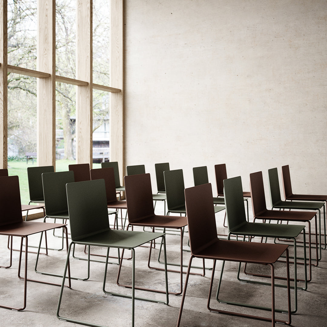 Stackable Dry Side Chair with Sled Base - Perfect for Dining Rooms, Offices, and Cafes