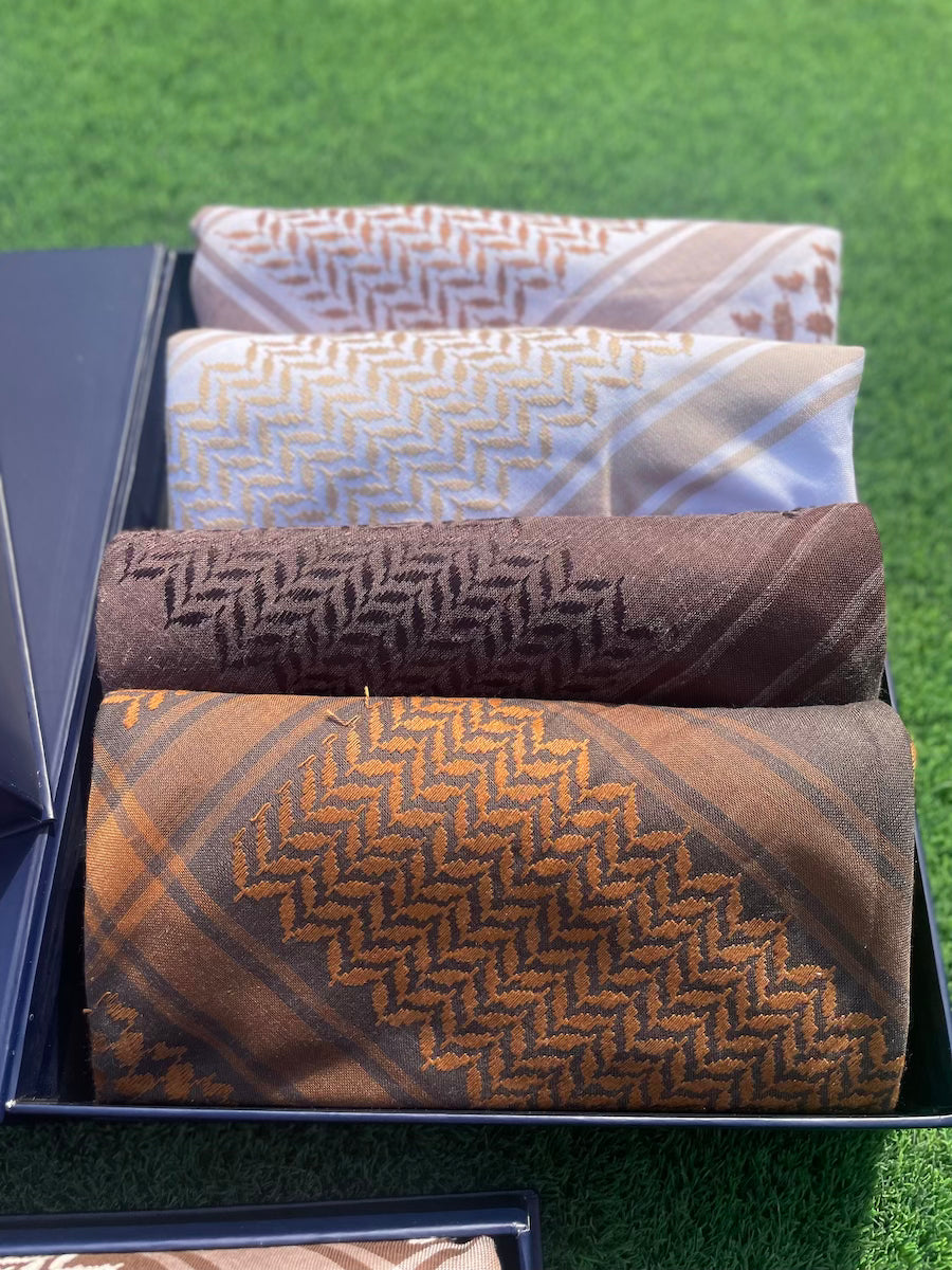 Exclusive Sahara Mirage Shemagh Keffiyeh Scarf Set - Limited Edition Arab Head Wrap for Men & Women - Perfect for Desert Travel, Outdoor Adventures & Fashion Accessories