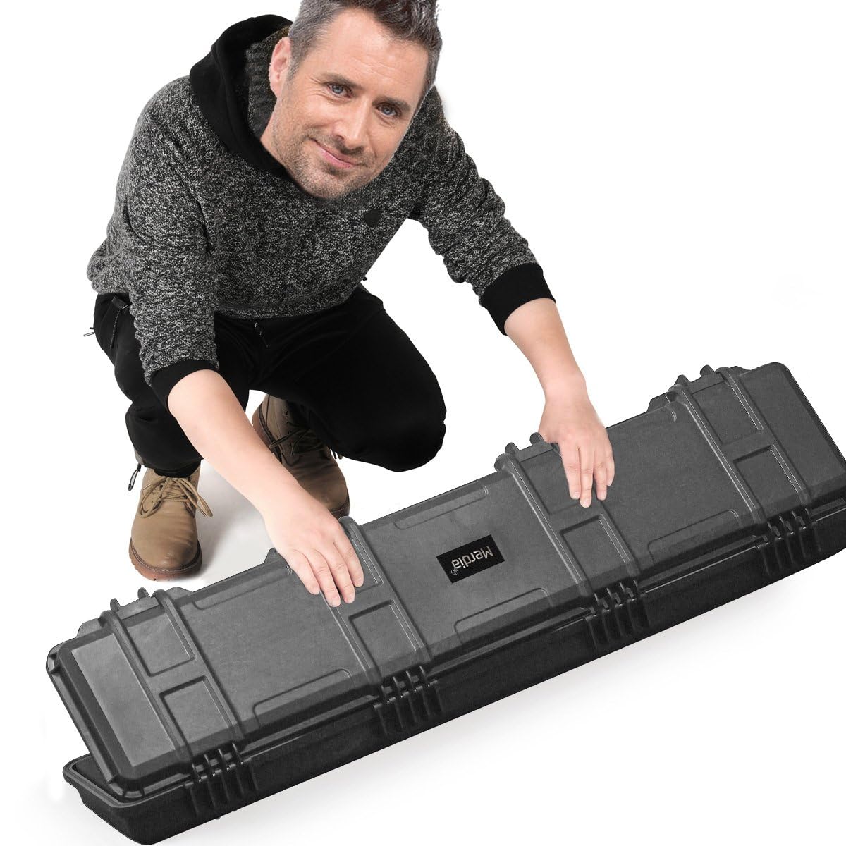Premium Hard Locking Rifle Case with Intensive Convoluted Foam - Ultra Protective Gun Storage for AR-15, Shotguns & Firearms | Secure Travel & Home Defense | Hunting & Shooting Range Accessories