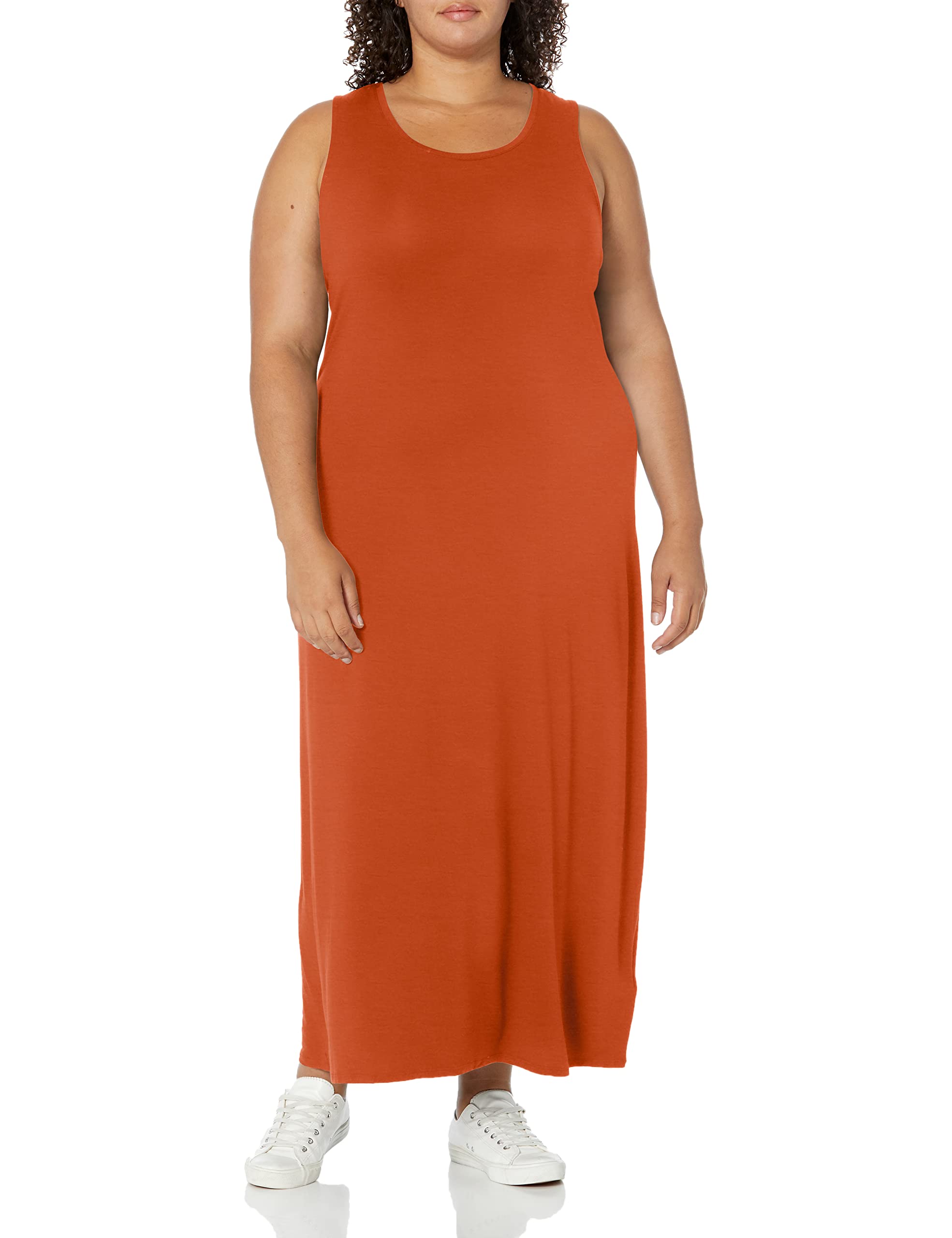 Amazon Essentials Women's Tank Maxi Dress - Flowy Summer Casual Dress with Pockets, Plus Size Options | Perfect for Beach, Vacation & Everyday Wear