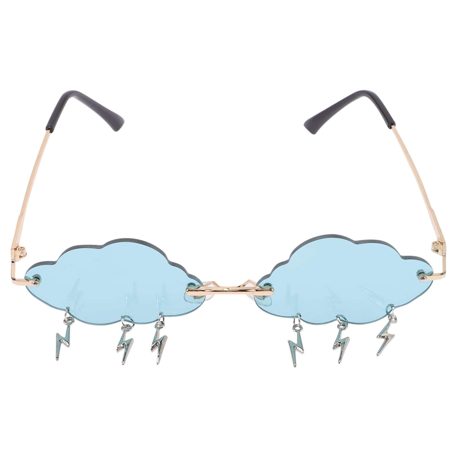 VALICLUD Rimless Vintage Cloud Sunglasses - 90s Retro Disco Rave Sunglasses for Women & Men - Perfect for Music Festivals, Beach Days & Nightclubs