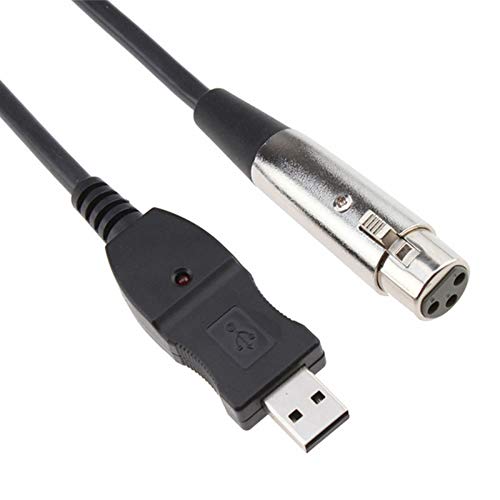 3M USB Male to XLR Female Microphone Adapter Cable - Compatible with Windows 7/10 - Ideal for Podcasting, Live Streaming & Studio Recording