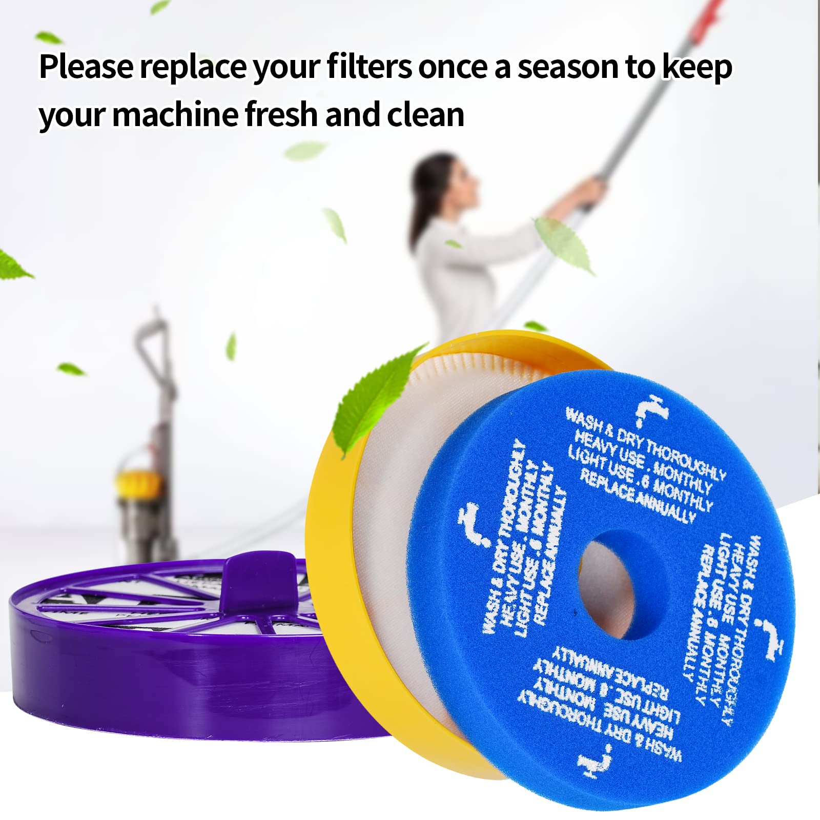 SaferCCTV HEPA Filter for Dyson DC14 DC15 Upright Vacuum Cleaner - Washable Replacement Vacuum Filter Part 90540101 905401-01 901420-02 | Perfect for Pet Hair, Allergies & Deep Cleaning