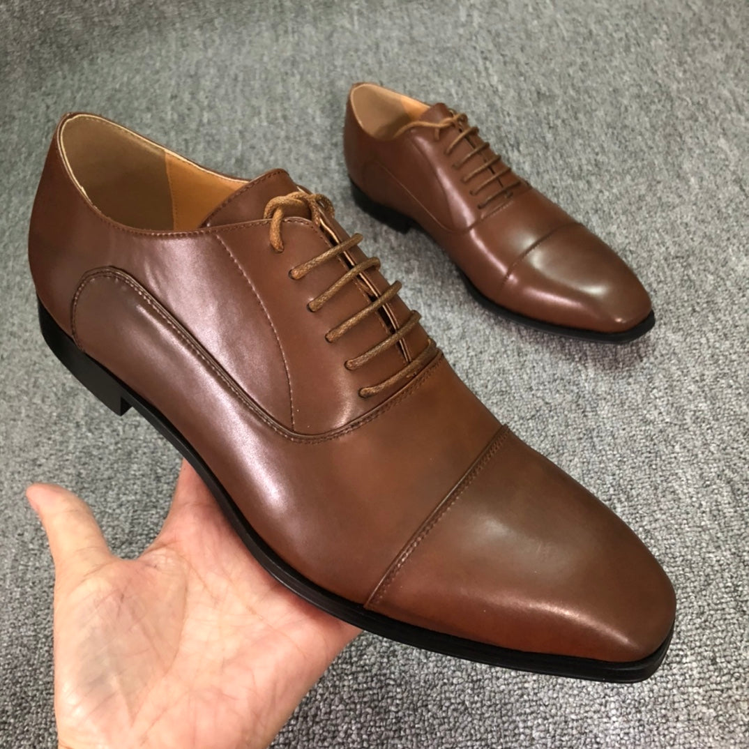 Premium Men's Genuine Leather Dress Shoes - Comfortable & Stylish for Business, Office & Formal Occasions