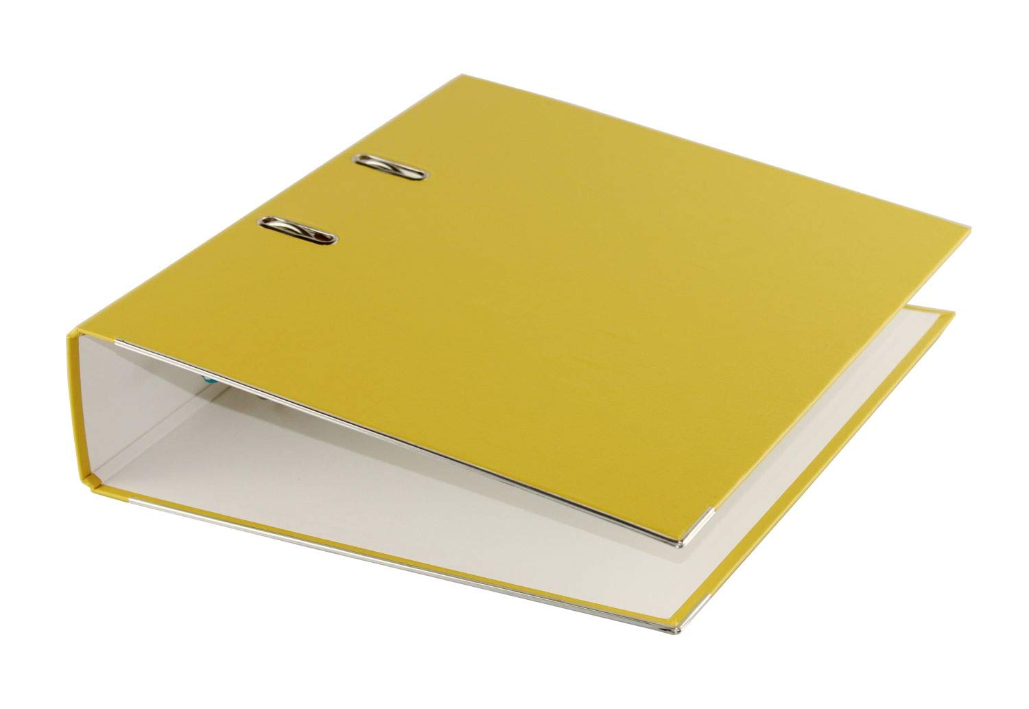 754257 - Yellow A4 Arch File Folder with 80mm Spine | Durable Document Organizer for Office, School & Home Use