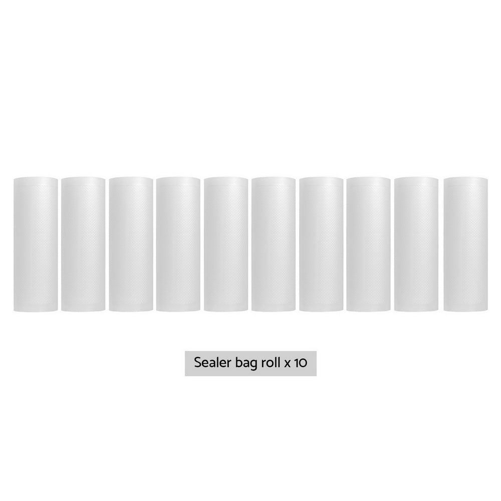10 Rolls Vacuum Sealer Bags for Food Storage - 20cm x 6m Heat Sealable Bags | Perfect for Sous Vide, Meal Prep & Long-Term Food Preservation