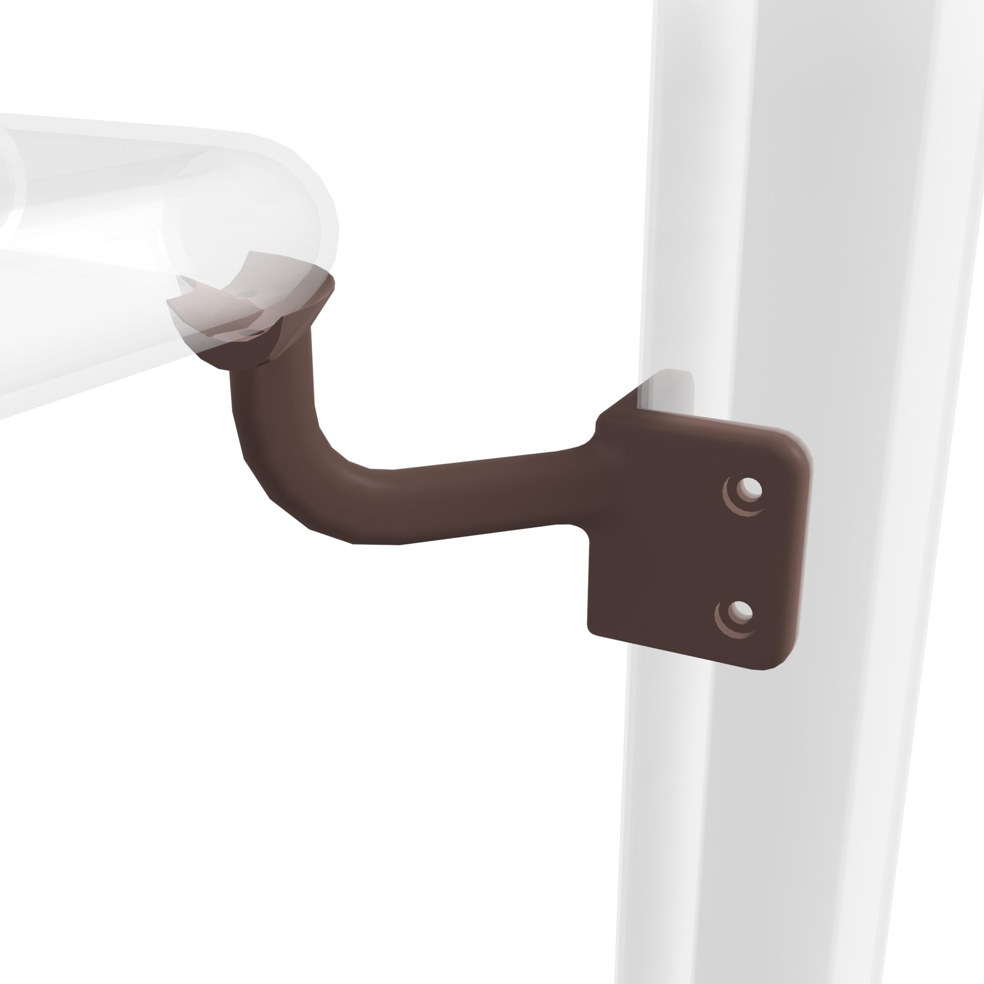 Deckorators Weathered Brown Aluminum Inside Corner Bracket with Screws & Beauty Rings - Heavy Duty Deck & Fence Support for Outdoor Construction Projects
