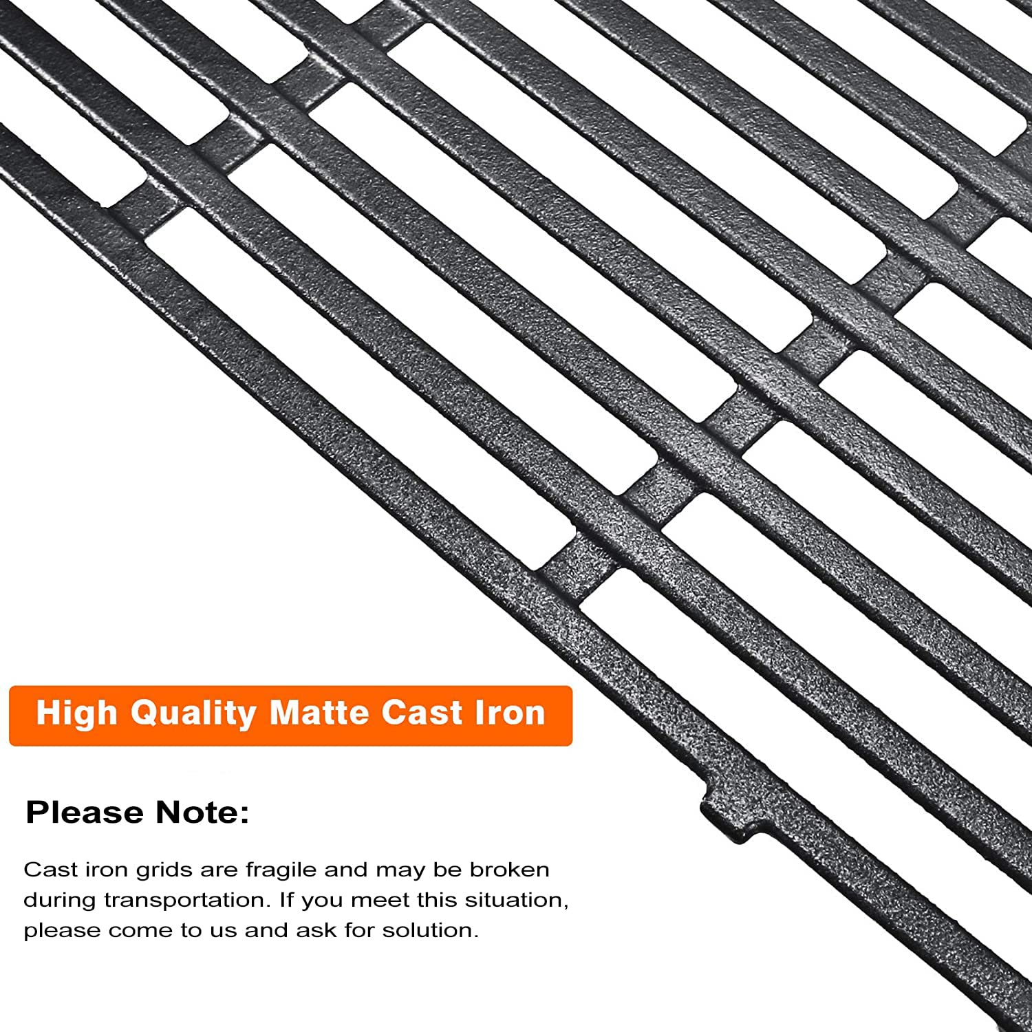 Hisencn 7637 17.5 Inch Reversible Grill Griddle & Cooking Grates for Weber Spirit I & II 200 Series (E210 E220 S210 S220) - Heavy Duty Front Control BBQ Grill Accessories for Outdoor Cooking, Camping, and Backyard Parties