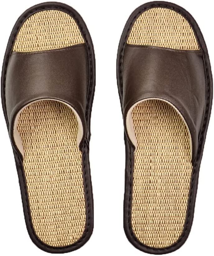 Soft Leather Slippers for Men & Women - Comfortable Indoor House Shoes with Non-Slip Sole - Cozy Couple Slippers in Red (Size 35-36) - Perfect for Home, Spa & Relaxation