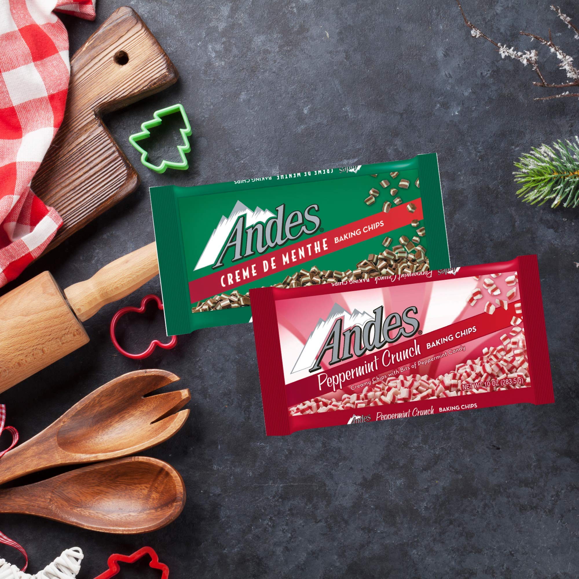 Andes Creme de Menthe Baking Chips - Peppermint Crunch Baking Chips for Cookies, Brownies & Desserts - Perfect for Holiday Baking & Party Treats