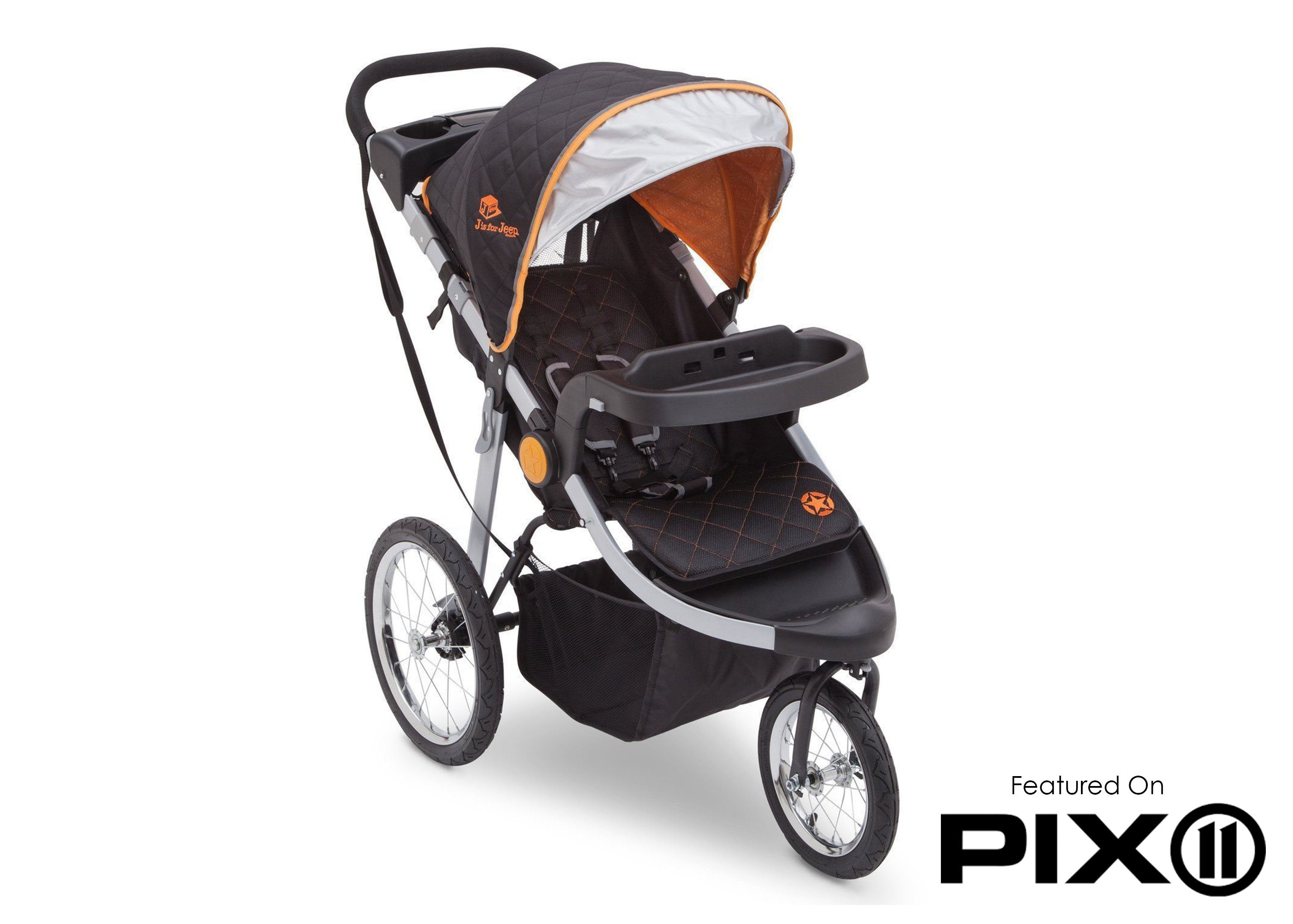 J is for Jeep® Brand All-Terrain Jogging Stroller for Cross-Country Running - Perfect for Outdoor Adventures, Trail Jogging & Family Walks