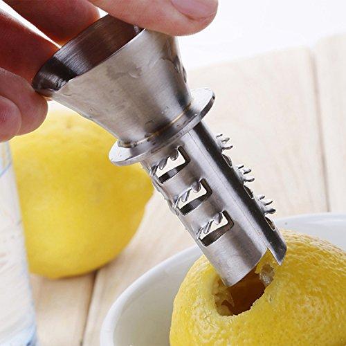 Premium 18/8 Stainless Steel Manual Lemon Juicer - Handheld Citrus Squeezer & Pourer for Lemons, Limes, Oranges - Perfect for Cocktails, Baking & Healthy Juicing at Home