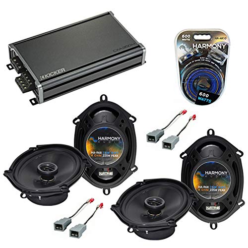 Ford Econoline Full Size Van 82-85 Speaker Replacement Bundle - 2 R68 Speakers & CXA360.4 Amp | Harmony Audio Compatible | Perfect for Car Audio Upgrades & Road Trips