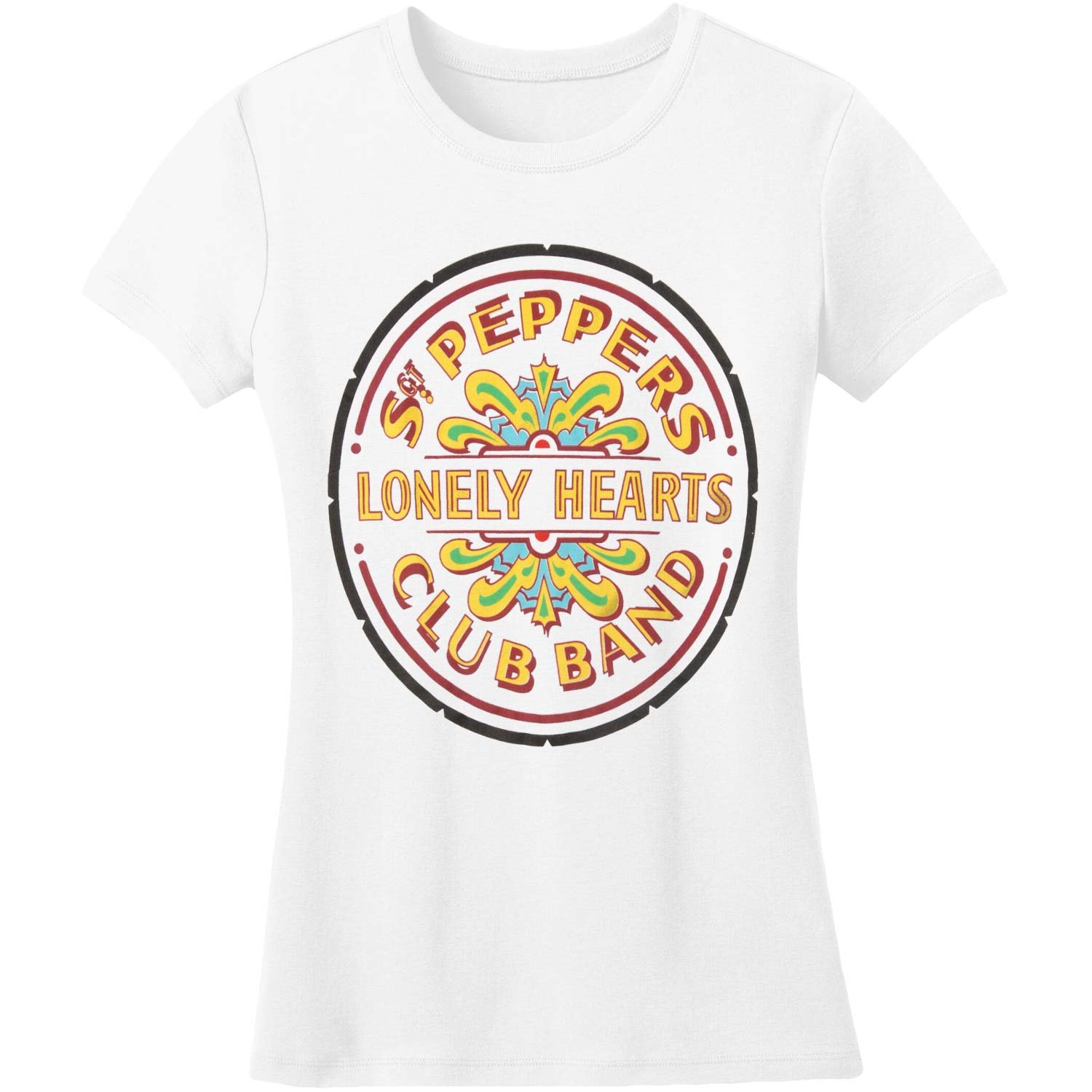The Beatles SGT. Pepper's Lonely Hearts Club Band Women's Vintage Graphic T-Shirt - White Cotton Tee for Concerts & Casual Wear