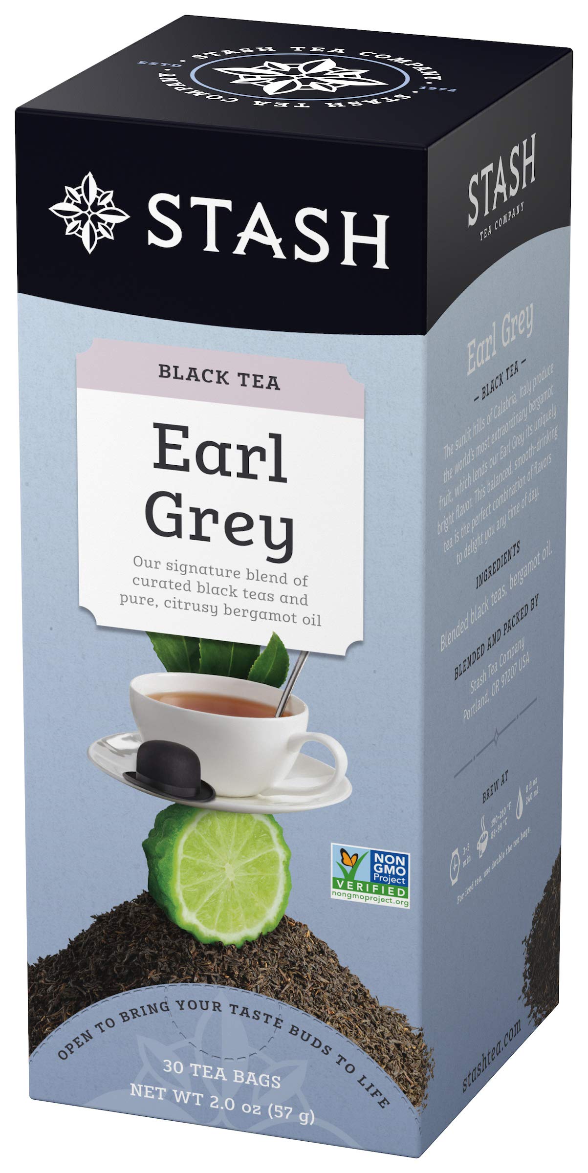 Stash Tea Earl Grey Black Tea - 6 Boxes (180 Tea Bags Total) | Premium Loose Leaf Tea Blend | Perfect for Afternoon Tea, Office Break or Relaxing at Home