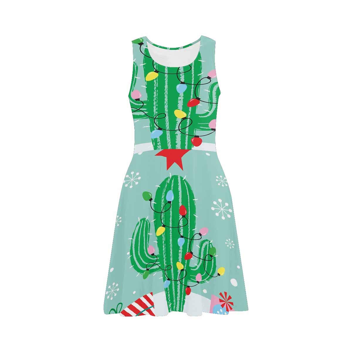 InterestPrint Women's Sleeveless Sundress - Floral Print Beach Swing Tank Dress for Summer Vacation, Pool Party & Casual Outings