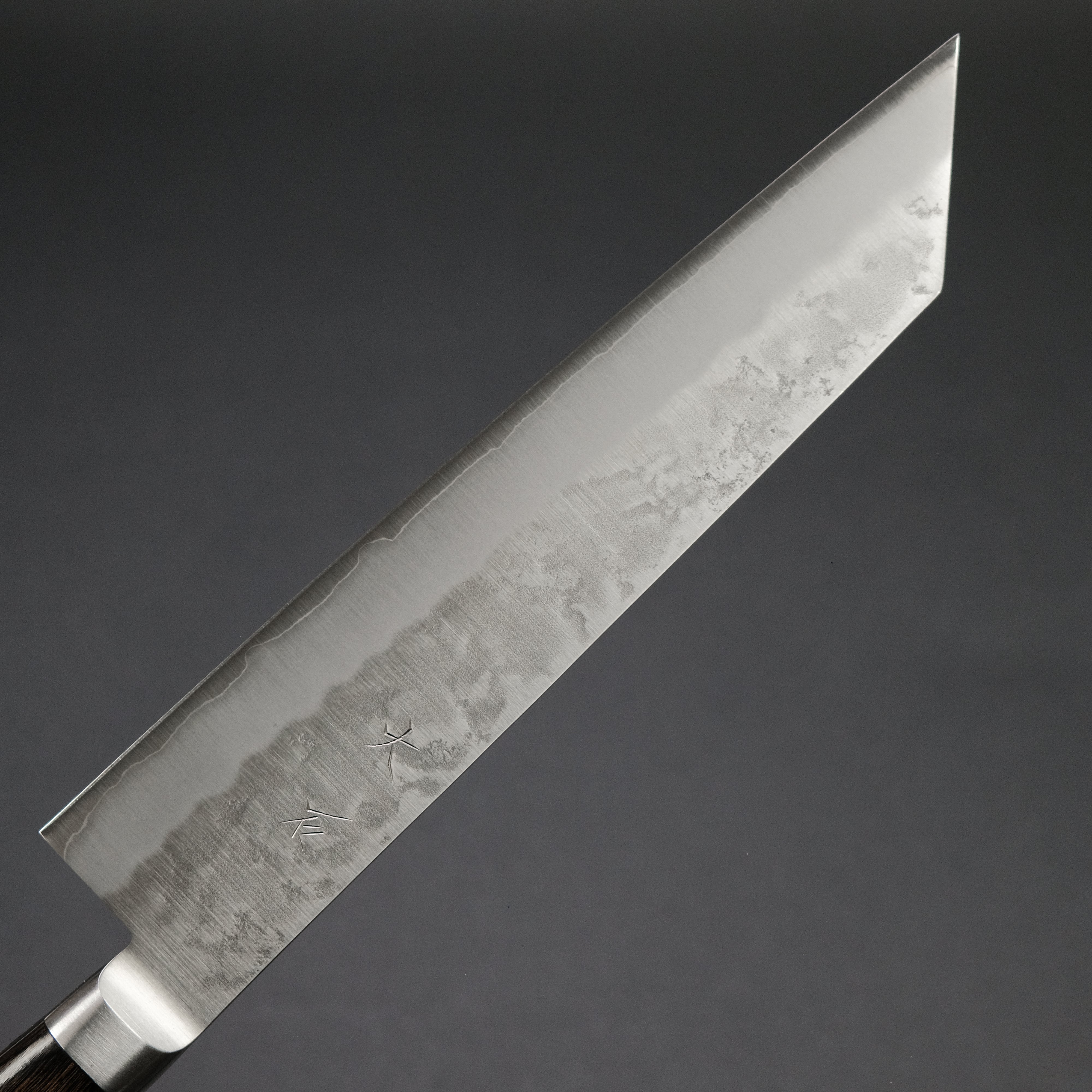 Premium Ohishi Ginsan Nashiji Kiritsuke Knife 210mm with Pakka Wood Handle - Japanese Kitchen Knife for Sushi, Sashimi & Precision Cutting