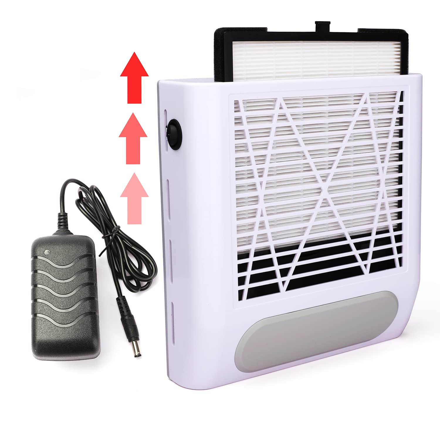 Oskade 80W Nail Dust Collector Vacuum Machine - Powerful Electric Nail Drill Dust Cleaner for Acrylic, Polygel & Dipping Powder Nails | Salon & Home Use | Perfect for Nail Art, Manicures & Pedicures