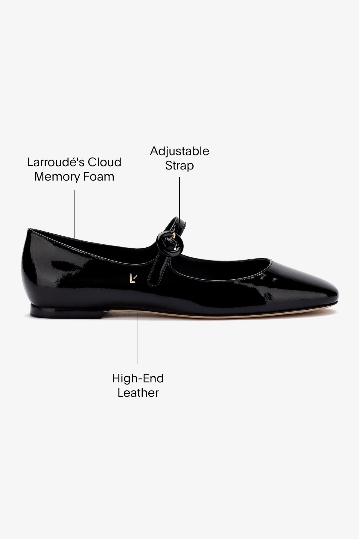 Blair Black Patent Ballet Flats for Women - Comfortable & Stylish Shoes for Work, Office, and Casual Wear