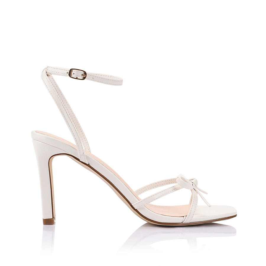 Kith Block Heel Sandals for Women - Comfortable Chunky Heel Open Toe Summer Sandals in Chalk White | Perfect for Beach, Vacation & Casual Outfits