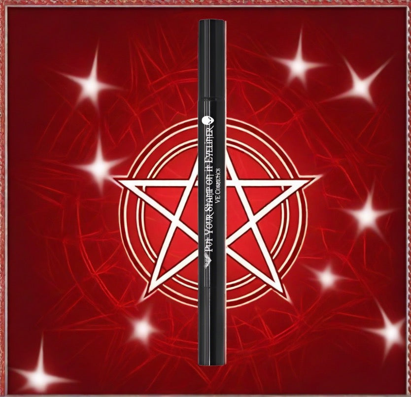 Red Pentacle Stamp & Seal Liner - One Size - Perfect for Wiccan Rituals, Document Sealing & Craft Projects