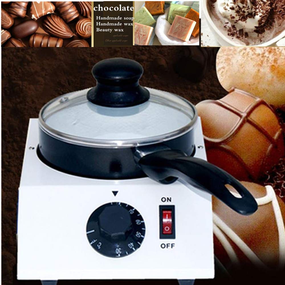 Electric Chocolate Melting Pot - 40W Stainless Steel Tempering Machine for Chocolate, Butter, Cream (2.2LBS Capacity) - Perfect for Handmade Soap, Candle Making & DIY Candy (220V) - Home Baking & Crafting Essential